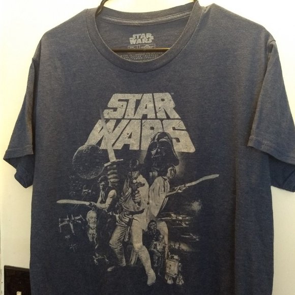 STAR WARS T-SHIRT // Large // Movie Logo Graphic Tee Shirt - Picture 3 of 5